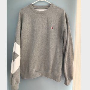 TOPMAN Classic Grey Hoodie with Sleeve Design